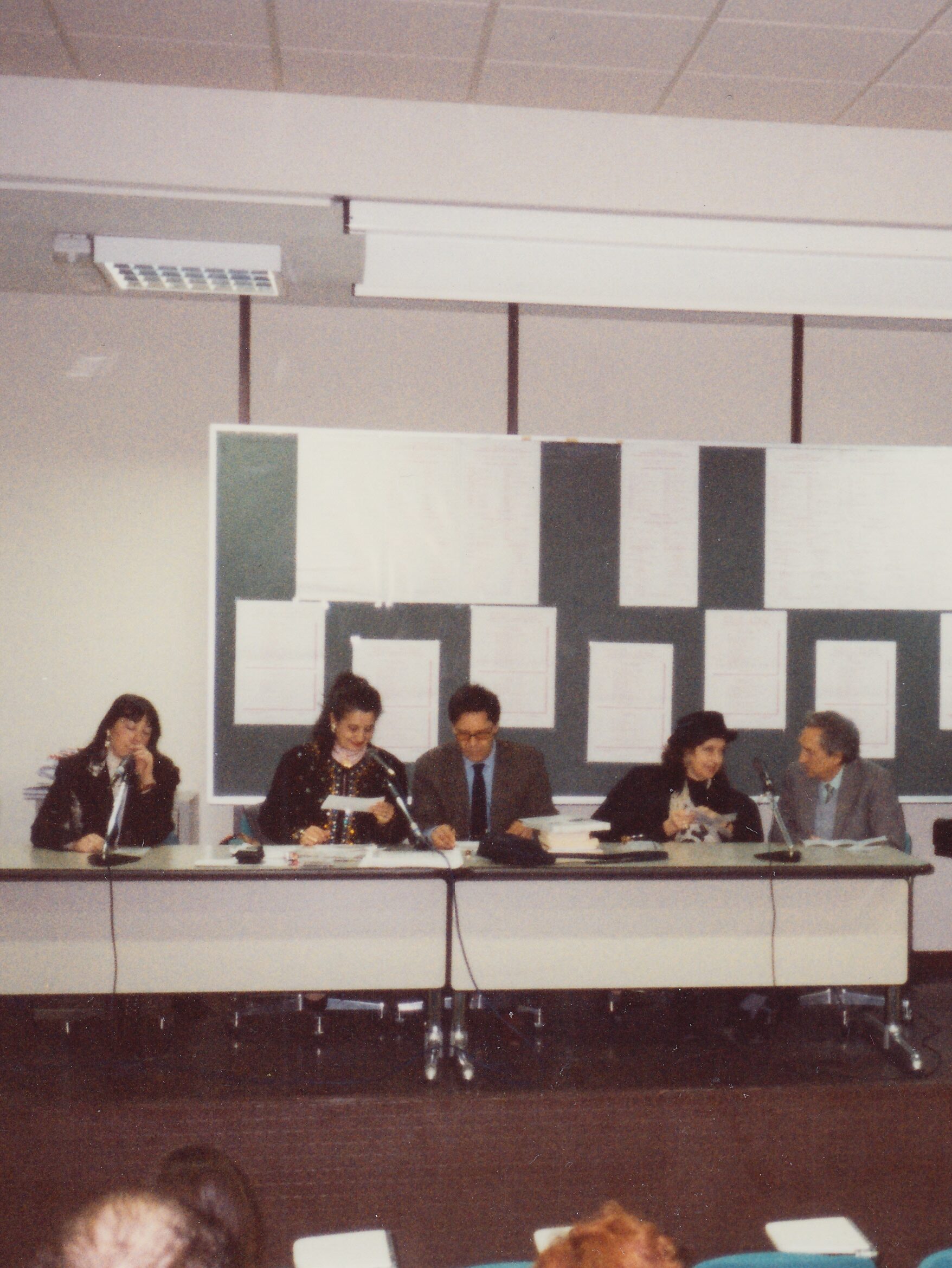 Photo of the speakers table of the fourth EPTA Italy congress in Pescara in 1995.