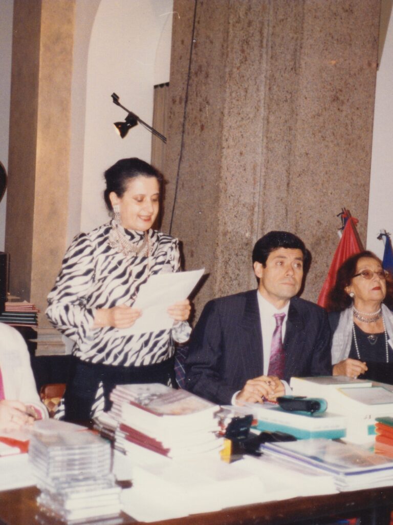 Marcella Crudeli EPTA Europe President speak at the Europe Congress in 1996 in Rome.
