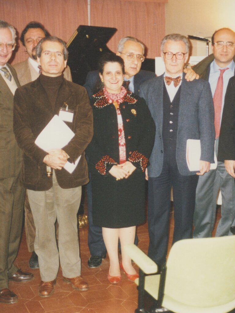 Photo of the speakers at the fifth EPTA Italy congress in Siena in 1996.